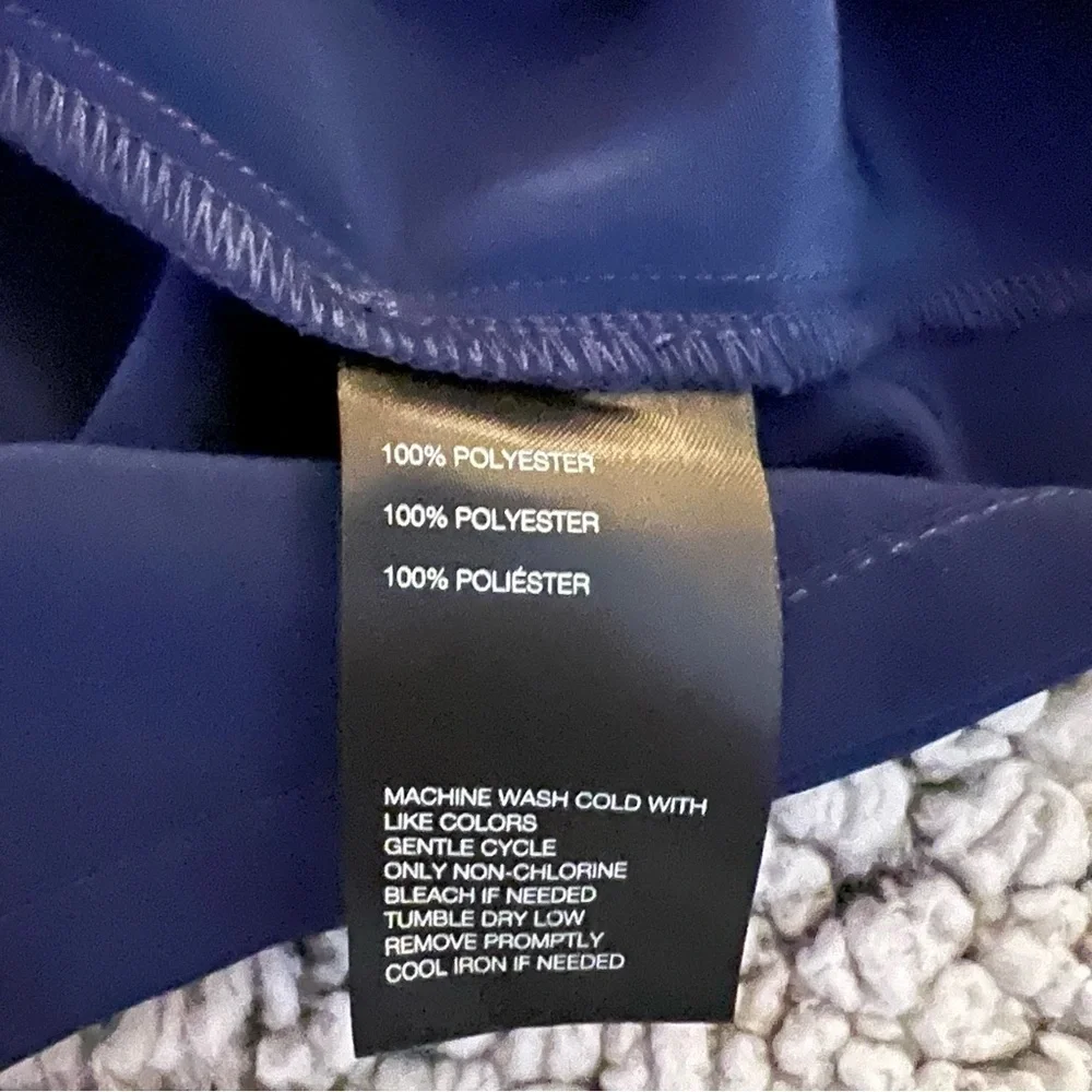NWT Paris Sunday Blue Faux Tie Waist A Line Mini Skirt Size 8